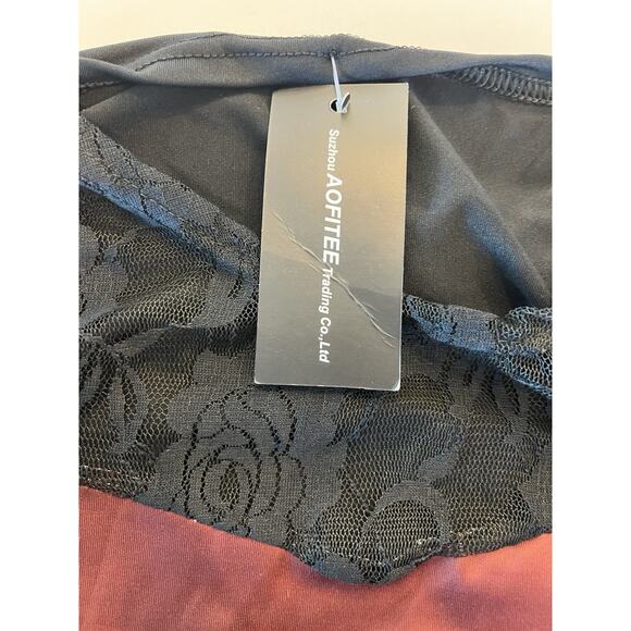 Happy Halloween Graphic Top Women SZ L Lace Sleeves NEW Jack o Lantern Print NWT - Picture 4 of 10